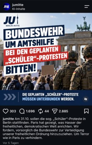 Instagram-Post der JU Berlin-Mitte.