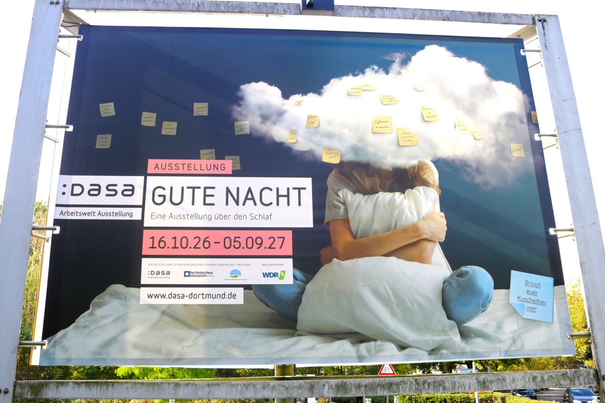 "Gute Nacht " Ausstellungsplakat der DASA