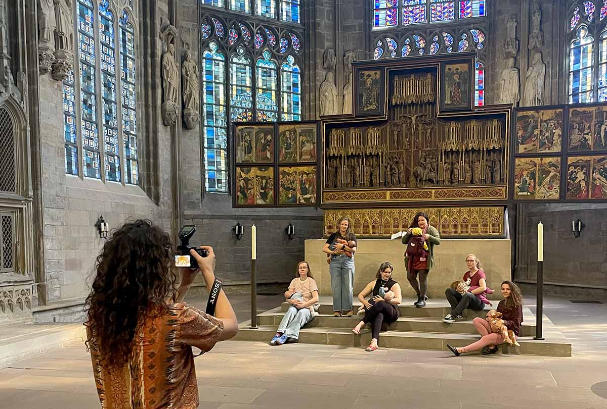 Fotoshootings im Kirchenschiff